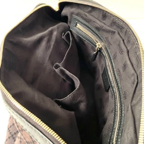 GUCCI Shoulder Bag,  Brown Canvas and Leather - Picture 10 of 12